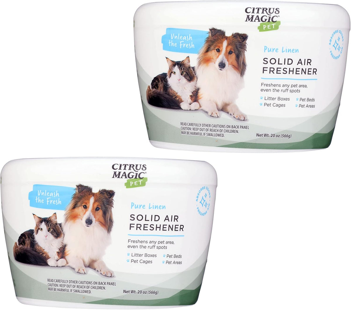 Citrus Magic pet safe home odor eliminator air purifier side angle view of packaging.