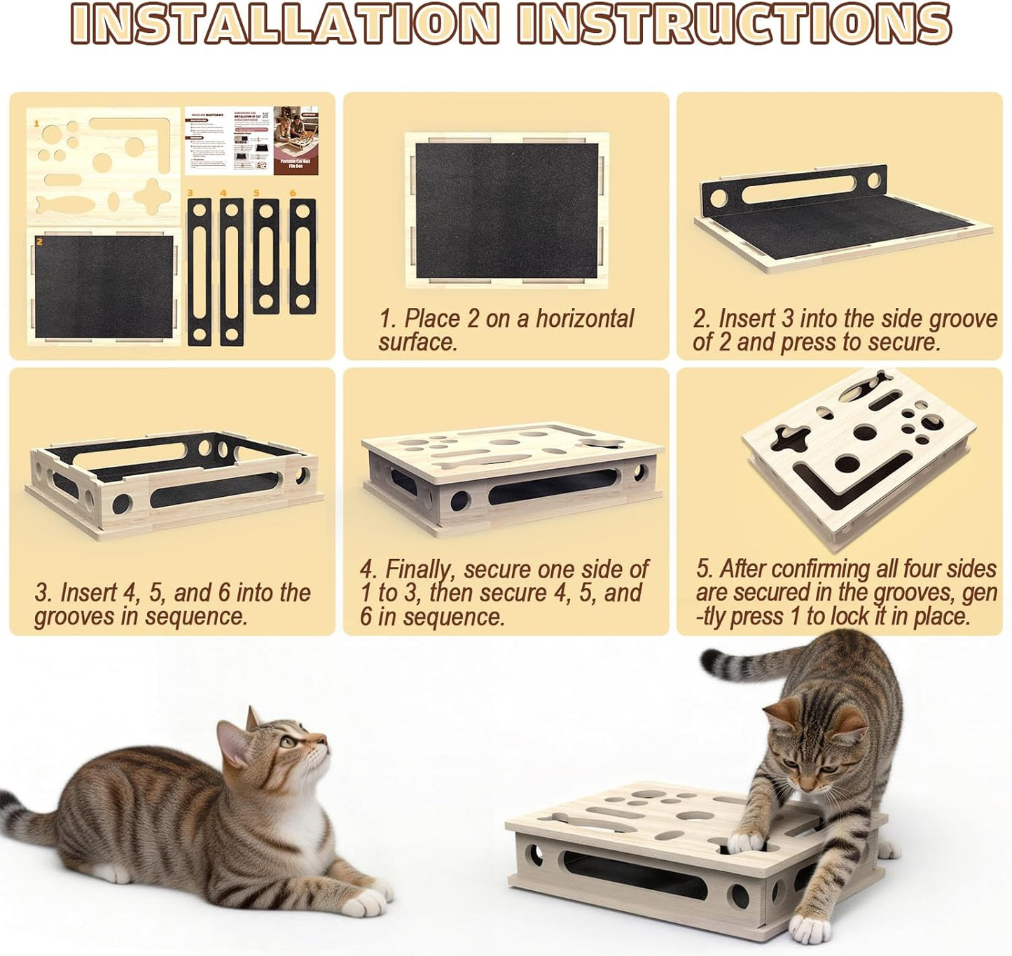 Premium pet enrichment station for stress free feline claw maintenance