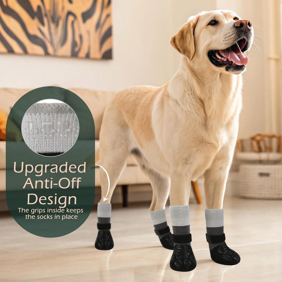 Breathable cotton fabric texture of dog socks