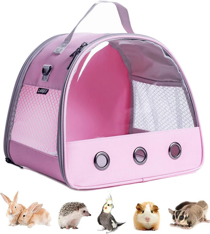 Guinea Pig Carrier Backpack, Clear Bubble Window Backpack for Guinea Pig, Bunny Rat Bird (Black, Carrier) - Image 15