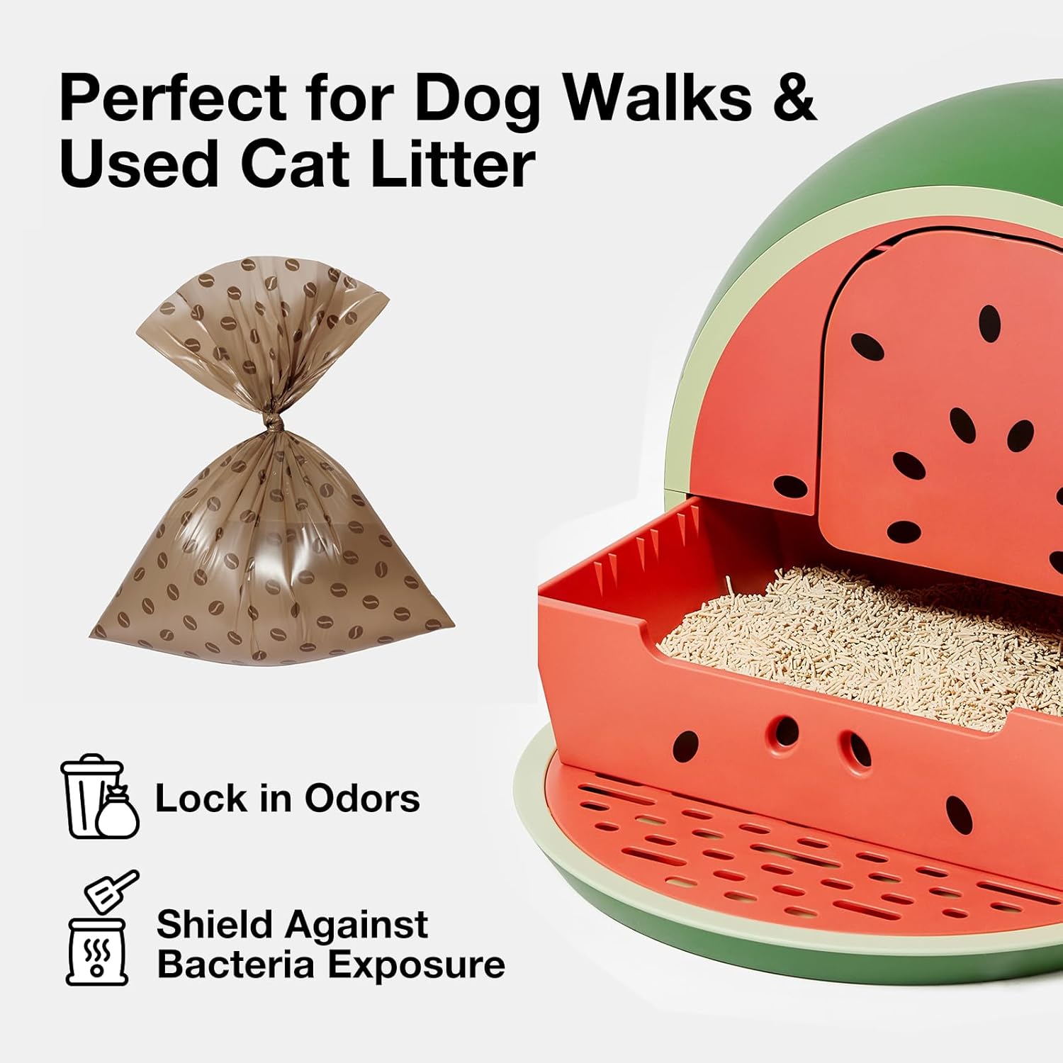 VETRESKA portable pet waste bag dispenser with durable buckle clip mechanism.