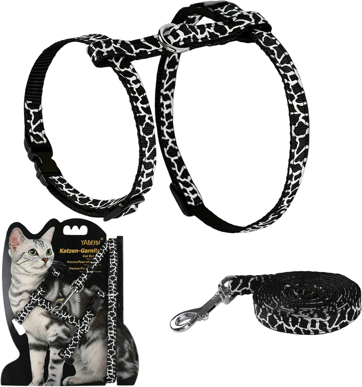 Detailed view of the escape-proof back D-ring on Mihachi cat harness