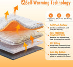 Non slip backing on the bottom of the cordless heated pet mat