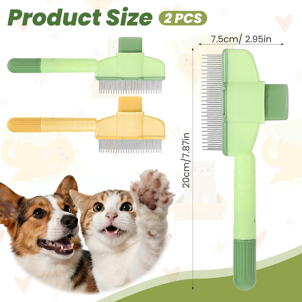 Close-up view of the stainless steel teeth on the Zenbrush cat flea comb.