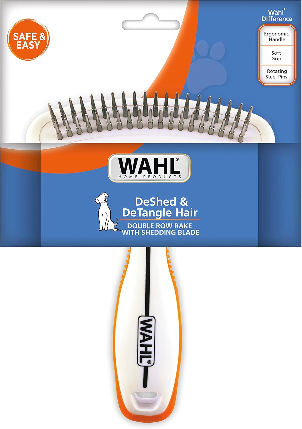 Professional grooming Wahl rake for dogs and cats on white background