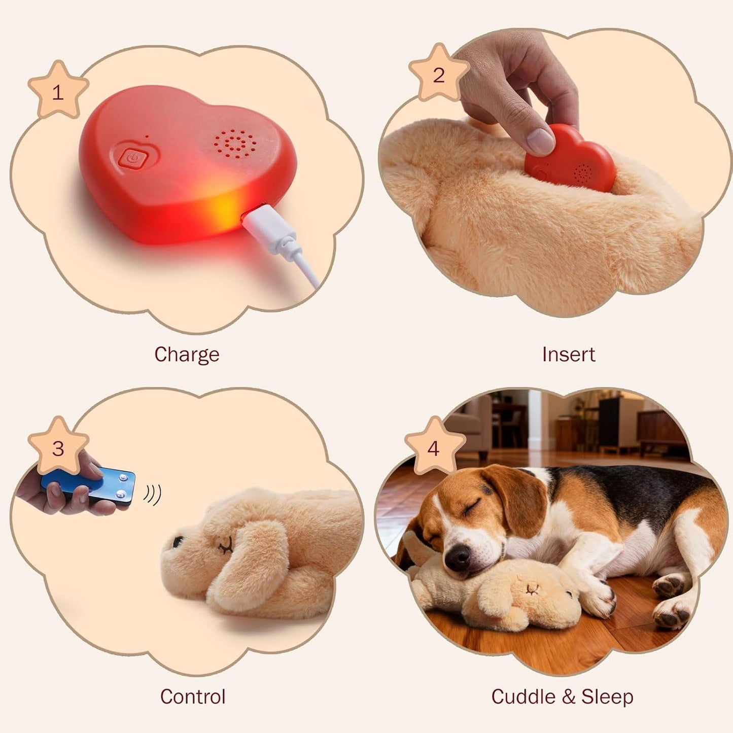 Remote control for Fuzzwoof heartbeat simulation toy