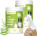 Ear Finger Wipes for Dogs & Cats, Thicker Dog Ear Cleaner Wipes, Natural Relief Cat Ear Cleaner Dog, Pet Health Supplies for Dog Small Animal Cat, Aloe Scent Deodorizing - 50 Count - Image 9