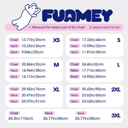 Fuamey dog coat with built in harness and zipper