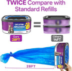 Qltytoy cat litter refill cartridge showing seven layer anti odor film technology