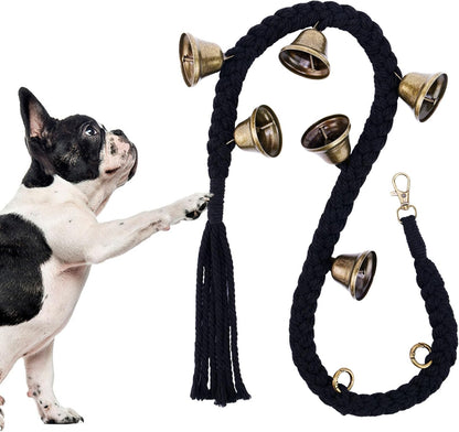 Dog Bell for Door Potty Training, Cotton Handwoven Dog Doorbell with 6 Extra Loud Bells for Dog Training, Adjustable Hanging Door Bell for Small Medium Large Dogs to Ring to Go Outside, Beige - Image 9