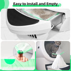 Package of forty five count automatic cat litter box replacement drawer liners