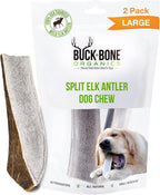 Close up of textured natural elk antler chew for dogs