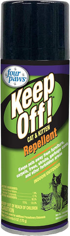 Four Paws Keep Off deterrent spray application