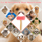 Peeling trapped loose fur away easily from the Oxiros rubber pet comb