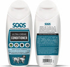 Soos Pet Conditioner back label showing ingredients and directions