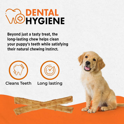 Close up of Canine Naturals easily digestible puppy chew stick