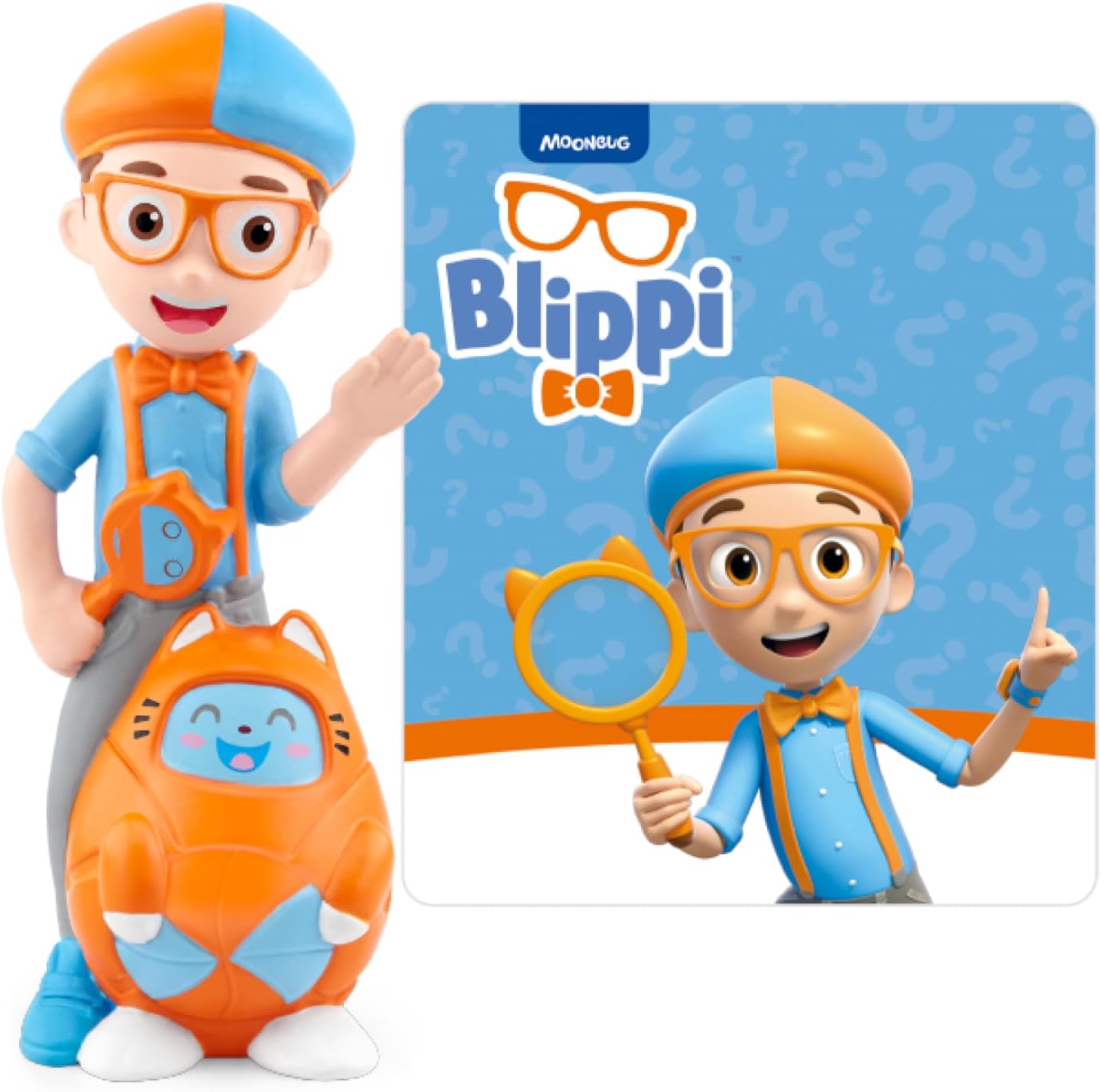 Tonies Blippi audio toy figurine front view in signature blue and orange outfit