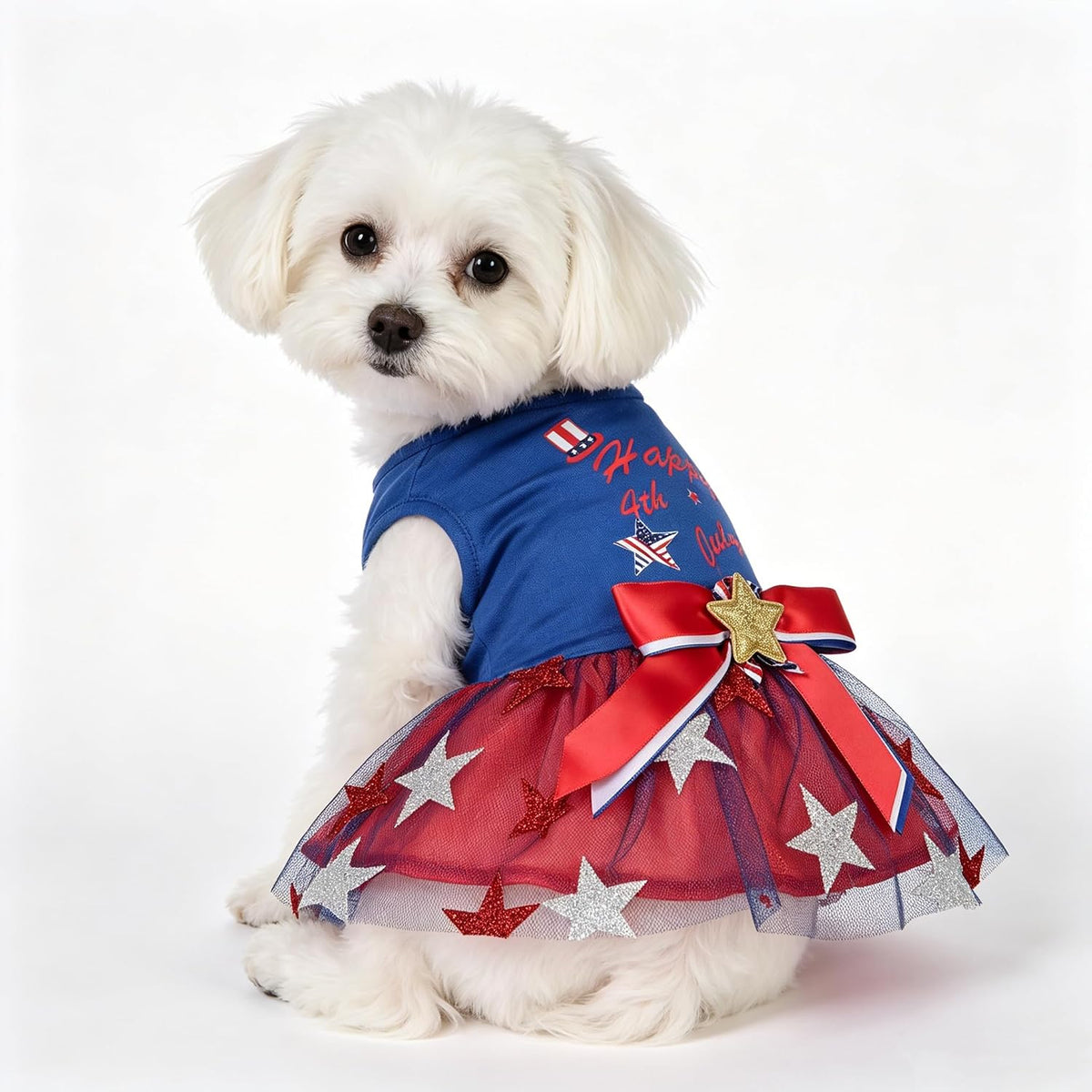 Close up shot of the high quality polyester fabric and stitching on the YSTAR dog apparel