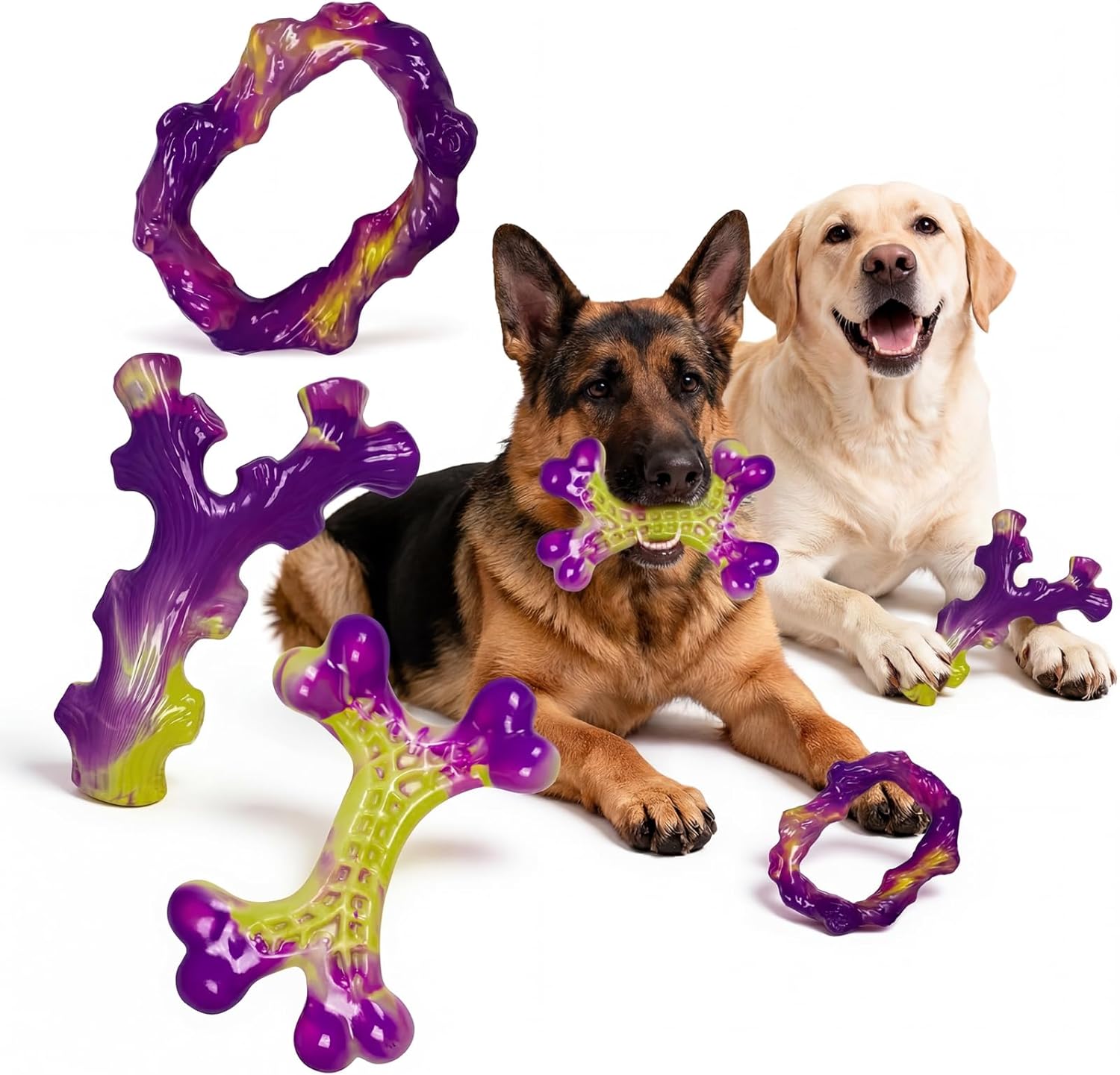 Frienhund Tough Dog Toys for Aggressive Chewers 3 Pack, Indestructible Dog Toys for Large Dogs, Dog Chew Toys, Aggressive Chew Toys to Keep Them Busy, Dog Toy for 30-75lbs Medium/Large Breeds - Image 13