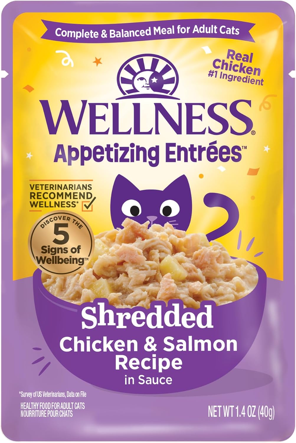Wellness Appetizing Entres Mousse Adult Wet Cat Food, Natural, Protein Rich, Grain Free, Chicken Recipe, 1.4 oz, Pack of 8 Pouches - Image 11
