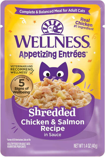 Wellness Appetizing Entres Mousse Adult Wet Cat Food, Natural, Protein Rich, Grain Free, Chicken Recipe, 1.4 oz, Pack of 8 Pouches - Image 11