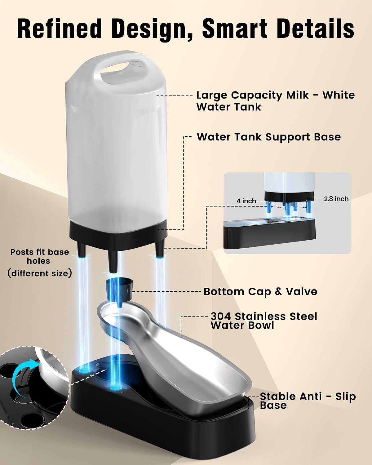 Petnf gravity pet hydration station placed in a modern home setup for continuous water supply
