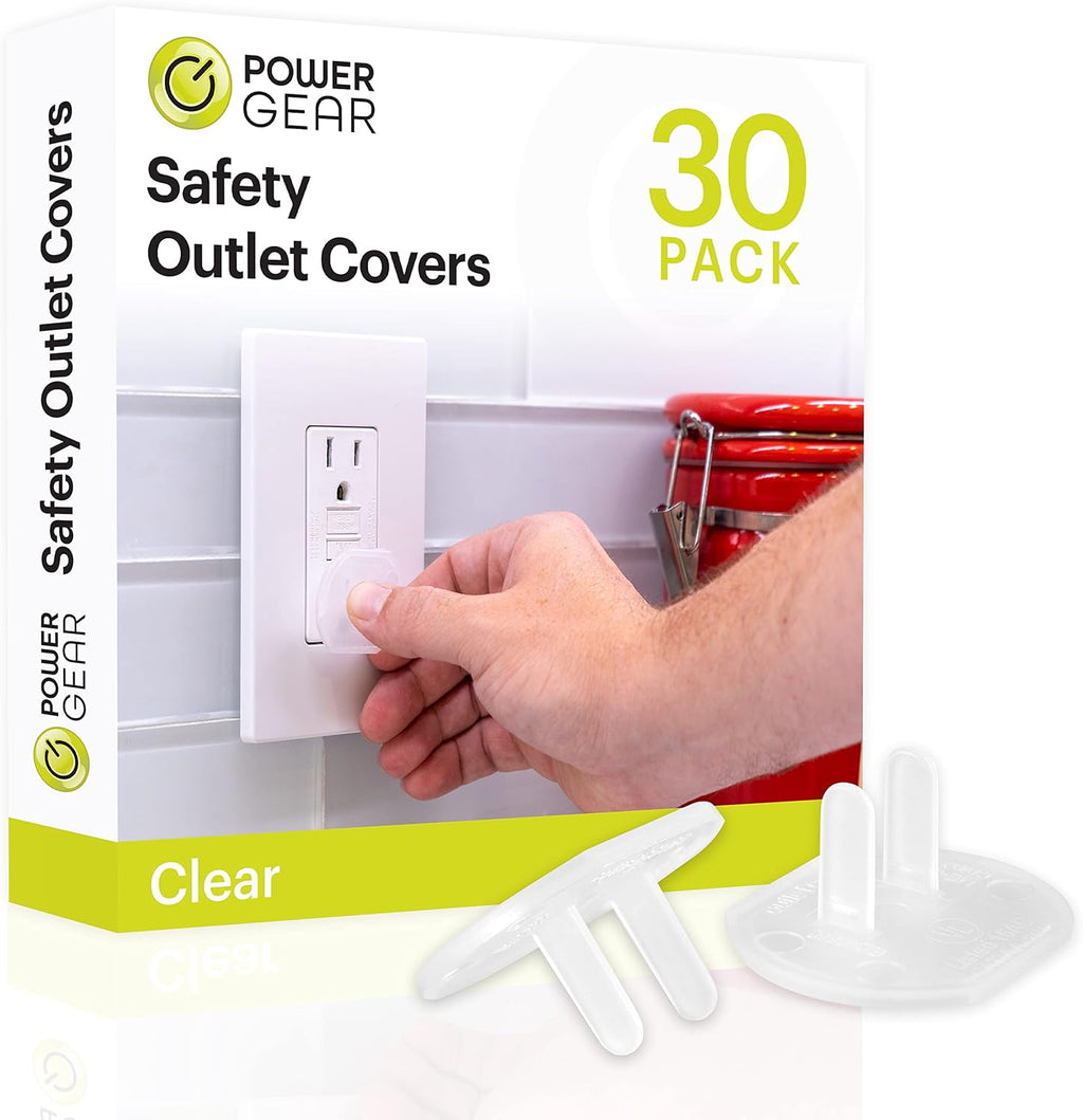 GE power gear child safety outlet covers front view packaging
