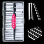 Swetidy square flat nail tips front view box packaging