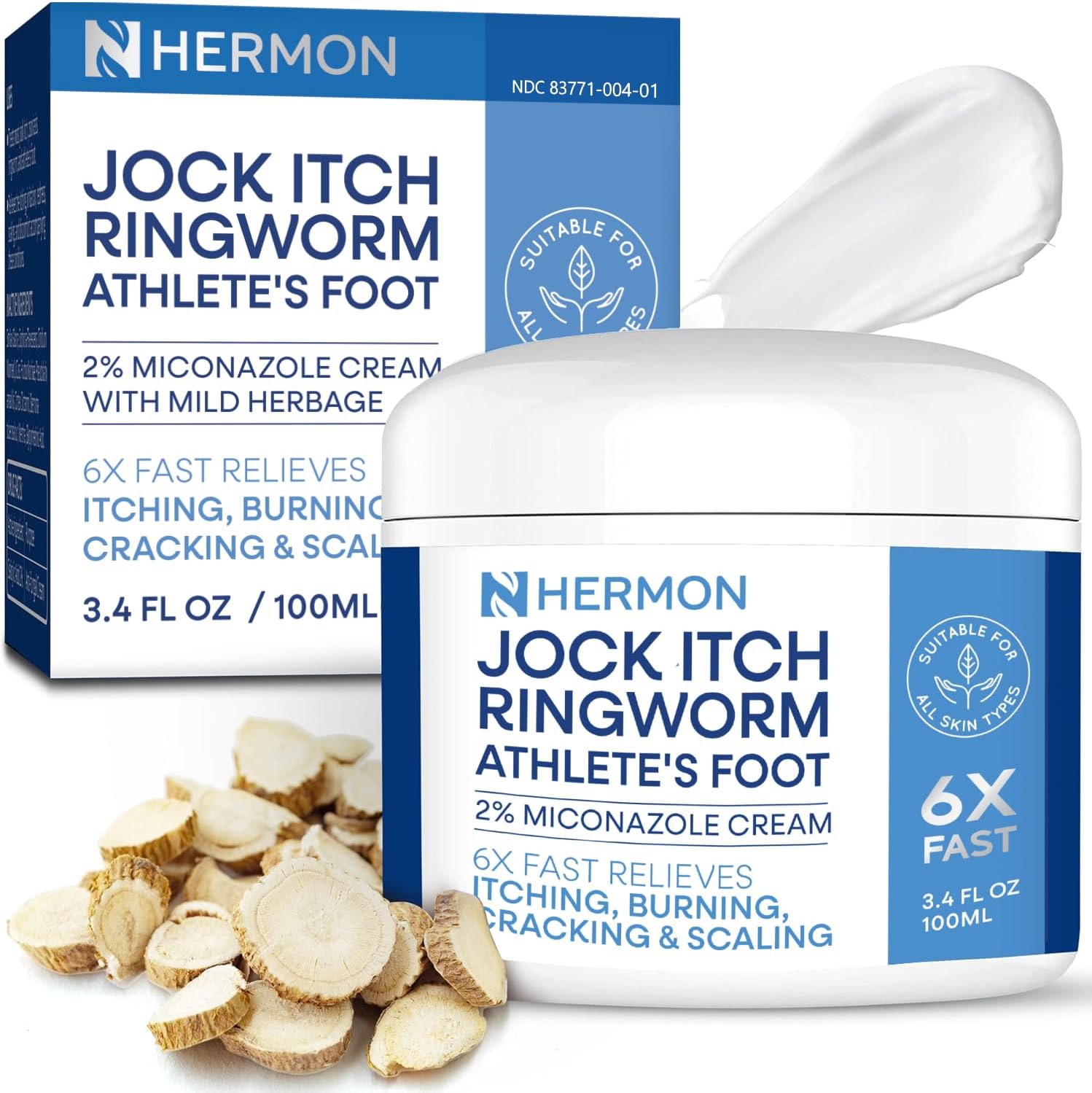Hermon Psoriasis and Eczema Itch Relief Cream front view packaging