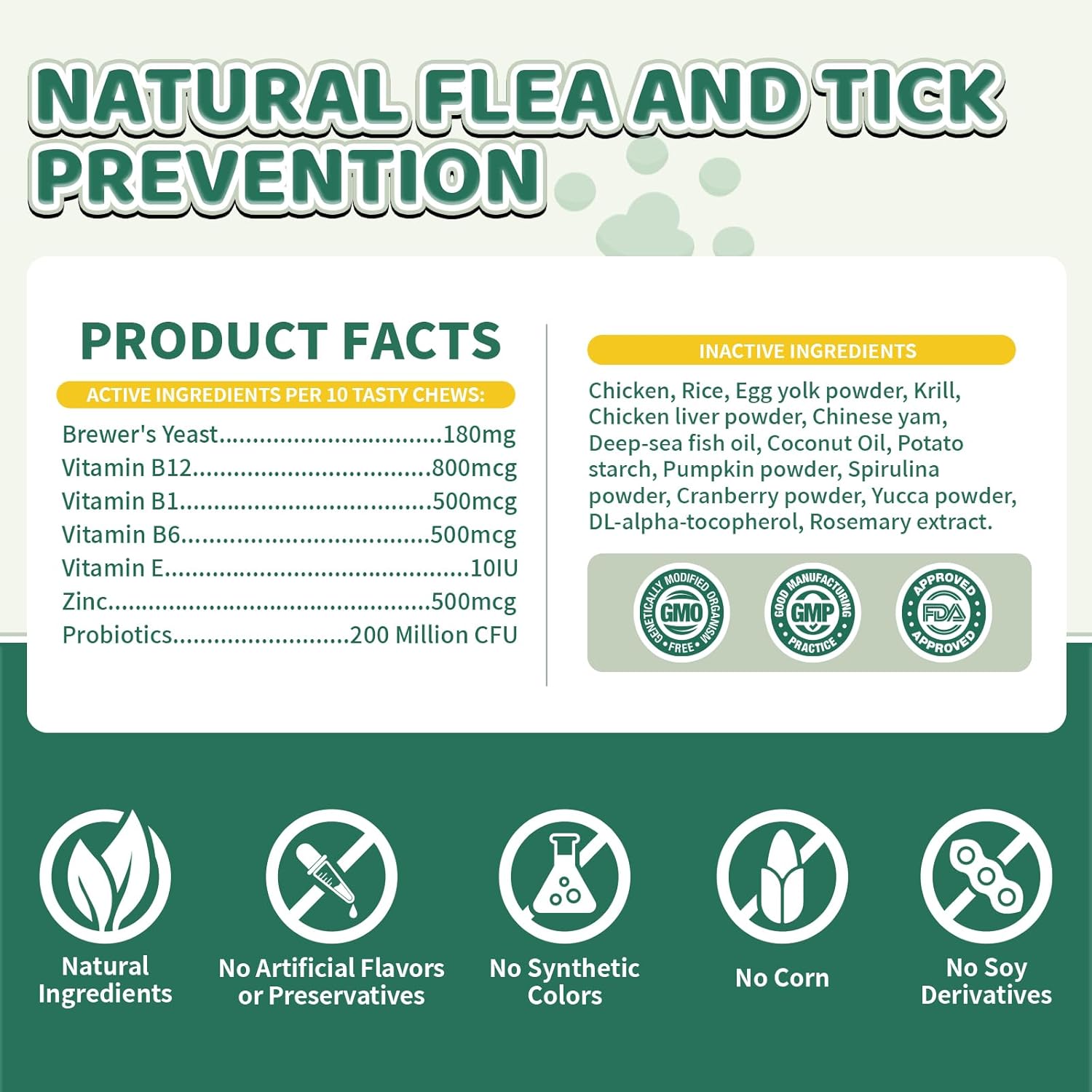 Feline digestive wellness and pest defense supplement bottle showcasing product specifications.