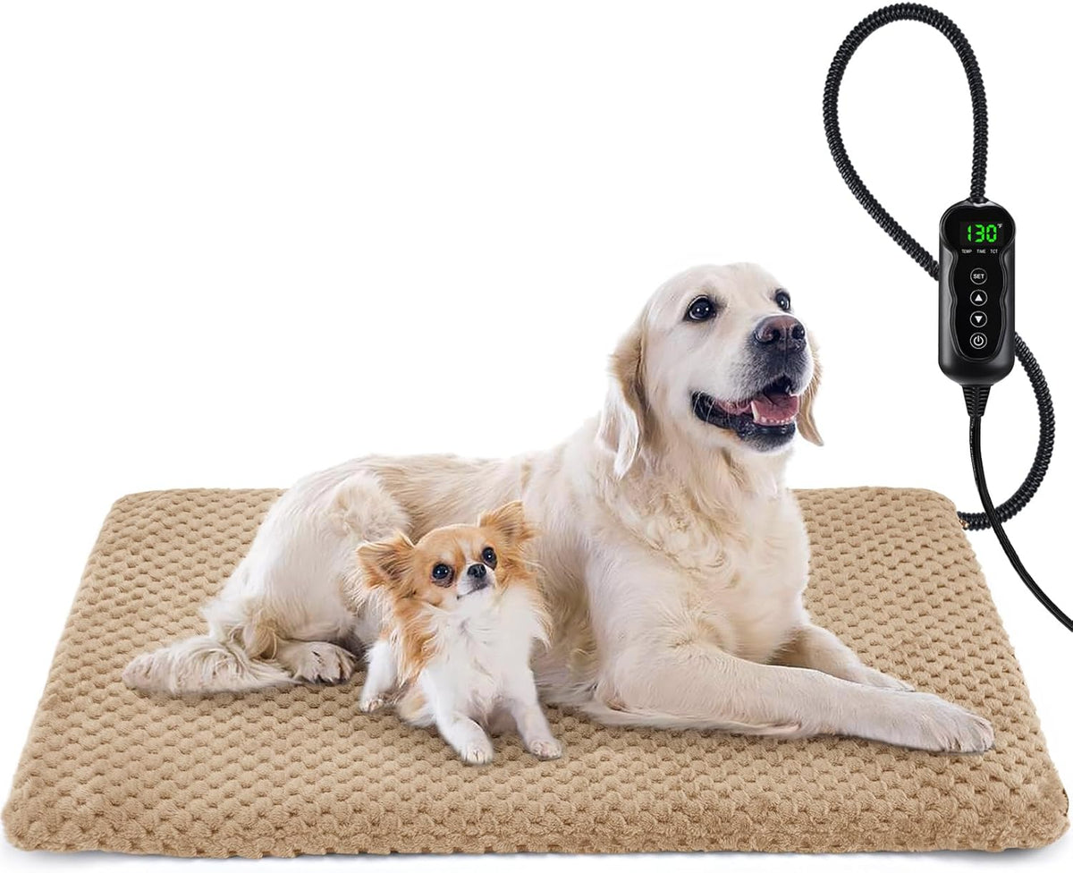 INVENHO Heated Cat Bed, Waterproof Adjustable Temperature Dog Cat Heating Pad with Timer, Indoor Pet Heating Pad for Cats Dogs Electric Pads for Dogs Cats, Pet Heated Pad (S: 18" x 16") - Image 14