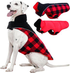 Kuoser Dog Winter Coat, Reversible Waterproof Dog Jacket with Reflective Strip, Warm Dogs Fleece Vest Adjustable Doggy Cold Weather Clothes Plaid Christmas Outfit Pet Apparel for Small Dogs, Black XS - Image 9