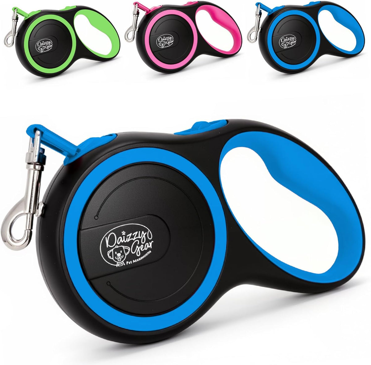 Retractable Dog Leash for Small, Medium & Large Dogs - Heavy-Duty, Tangle-Free, Reflective, 16FT Long, Anti-Slip Soft Handle with One-Hand Brake - 44 LBS /16FT - Small - Green - Image 9