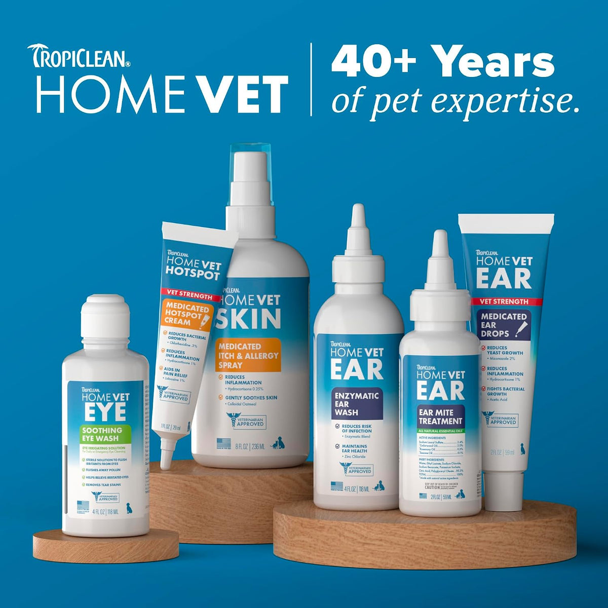 Vet recommended TropiClean ear drops for itchy dog ears