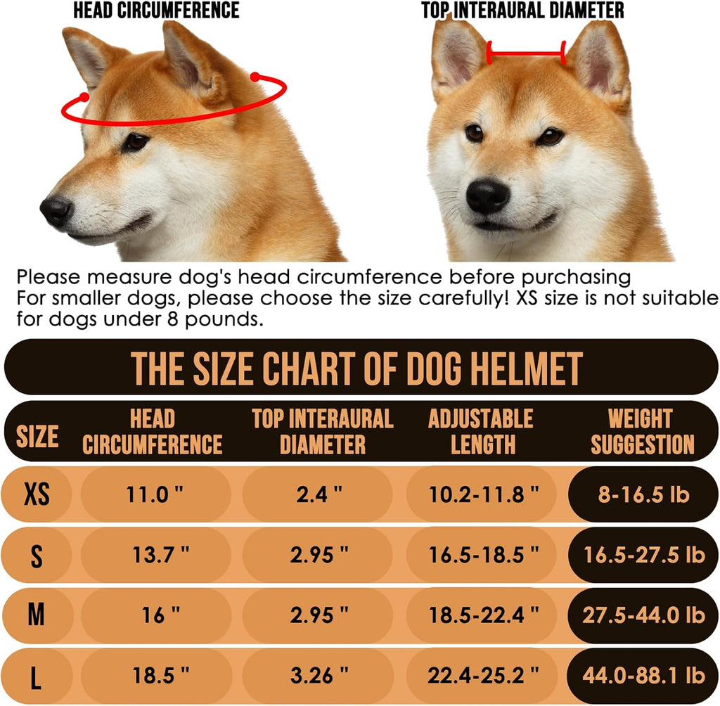 Close up of adjustable strap on dog safety helmet