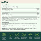 Wuffes Advanced Dog Hip and Joint Supplement with Glucosamine, Chondroitin, Omega 3, MSM, and Green Lipped Mussel, 60 Pork Flavored Chews for Small and Medium Dog Breeds - Image 9