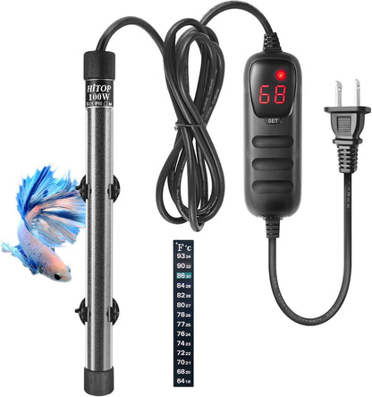 HITOP Mini Submersible Aquarium Heater -50W Digital Heater for Fish Tank Turtle Tank, for Saltwater and Fresh Water with Temperature Controller - Image 10