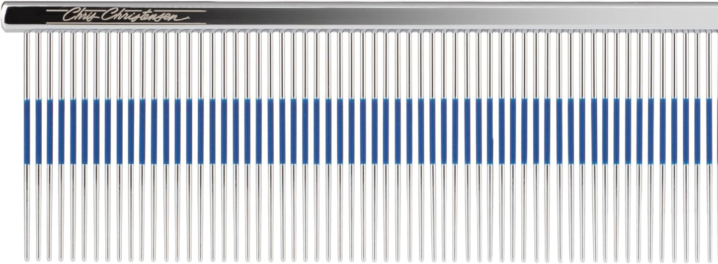 Rubber grip detail on Chris Christensen grooming comb