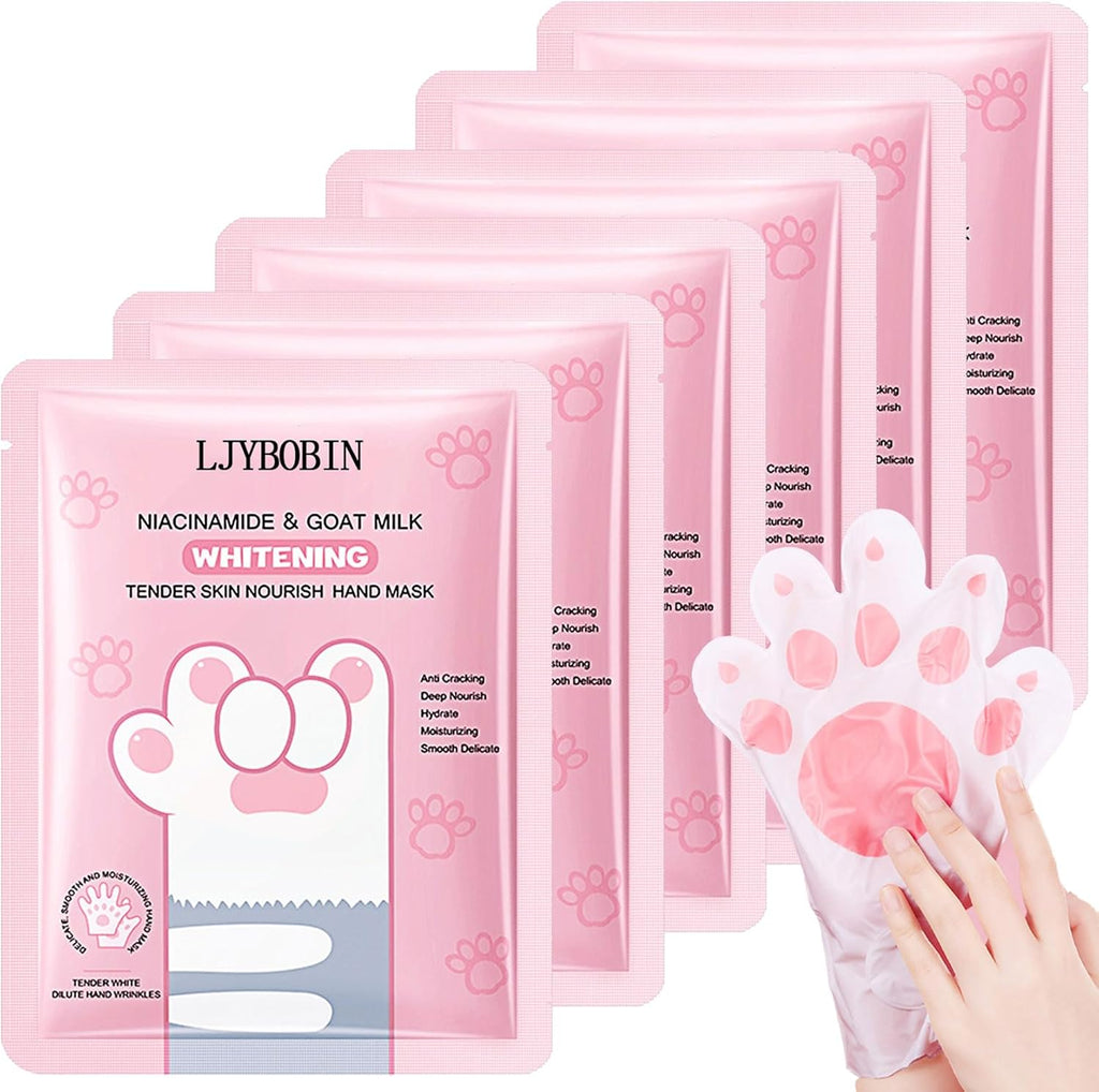 LJYBoBin Hydrating Hand Mask Gloves 6 Pack front view packaging