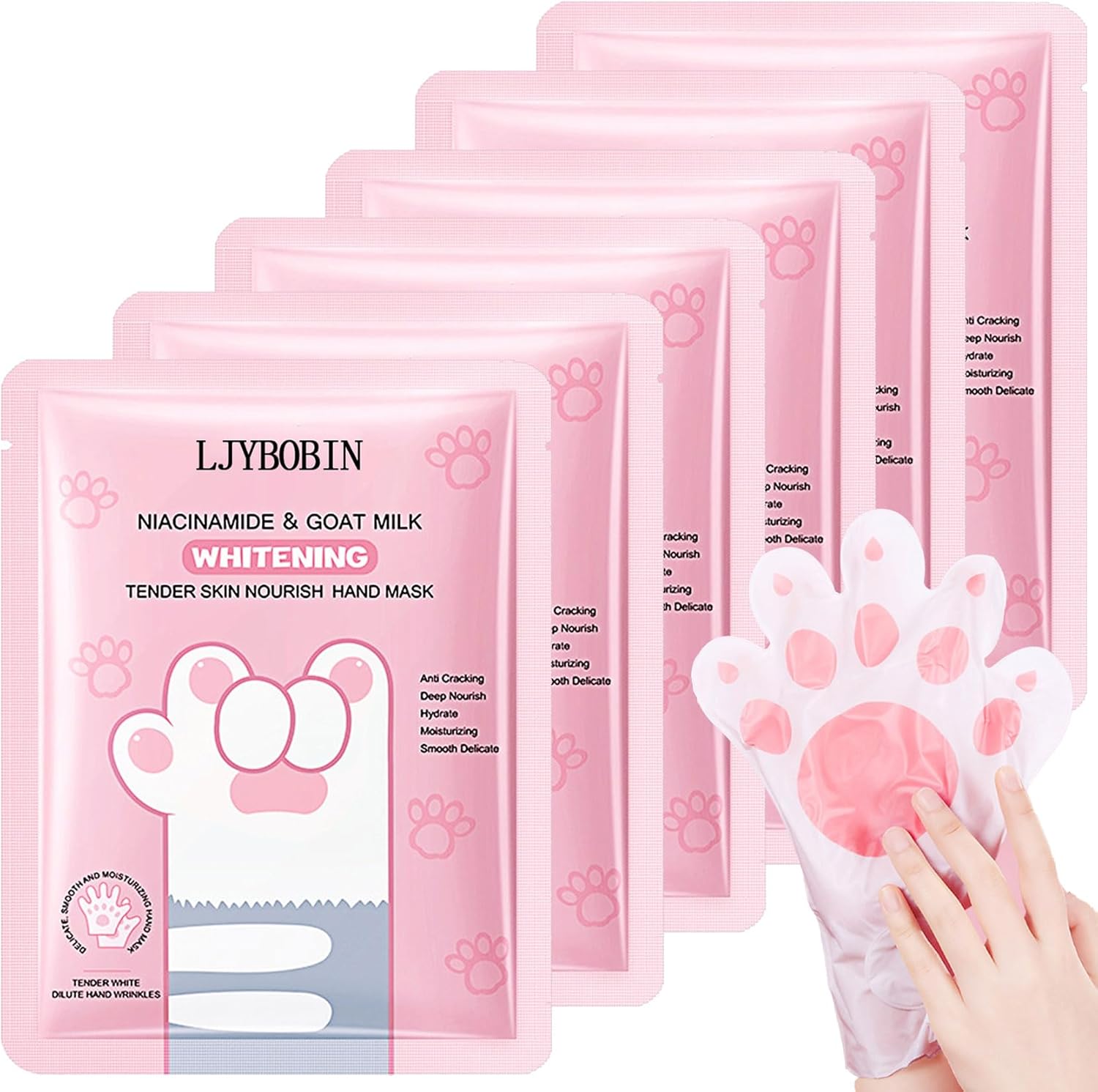 LJYBoBin hydrating hand mask gloves front view