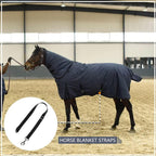 Two piece set of GAITWIN horse elastic straps laid out flat to showcase the full adjustable range.