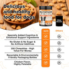 Omega-3 and L-theanine chewable tablets for canine anxiety relief