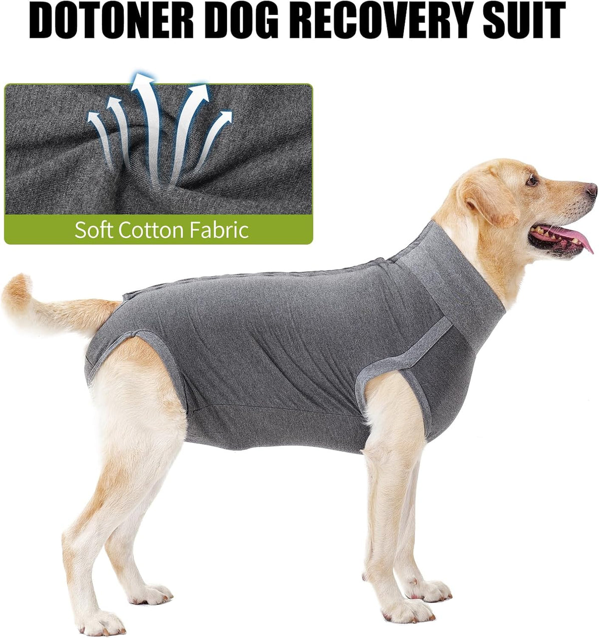 Dotoner medical dog suit body length measurement guide for correct sizing