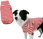 Turtleneck Dog Shirt Cute Doggie Embroidery Super Soft Dog Sweatshirt Stretchy Striped Puppy Pullover for Cats Small Medium Large Dogs (X-Large, Brown Striped) - Image 11