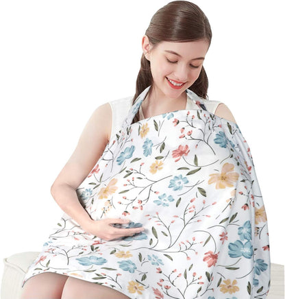 Yoofoss nursing cover floral pattern front view