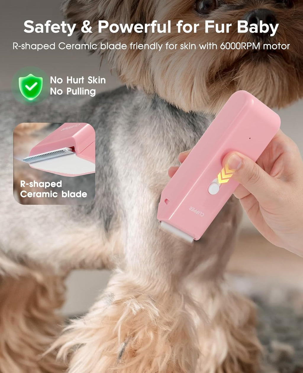 Tawiijou rechargeable pet grooming kit universal serial bus charging view
