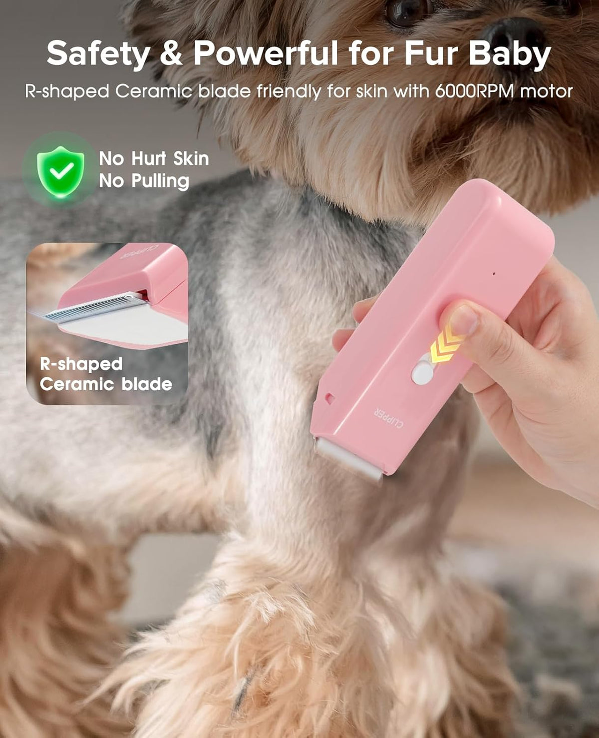 Tawiijou rechargeable pet grooming kit universal serial bus charging view