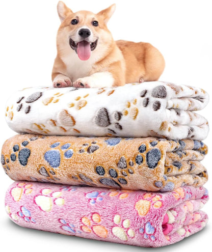 Dog Blankets for Medium Large Dogs, 3 Pack Dog Blanket Washable 41" x 31", Fuzzy Soft Pet Mat Throw Cover for Kennel Crate Bed, Cute Paw Pattern, Cat Blanket, Blankets for Dogs, Pet Blanket - Image 13