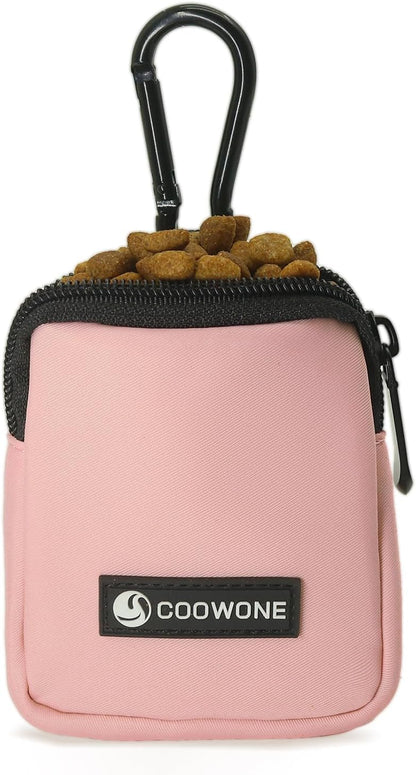 Waterproof Dog Treat Pouch, Dog Training Treat Pouch Built in Poop Bag Dispenser Adjustable Shoulder Bag (BLK) (BLK) - Image 9