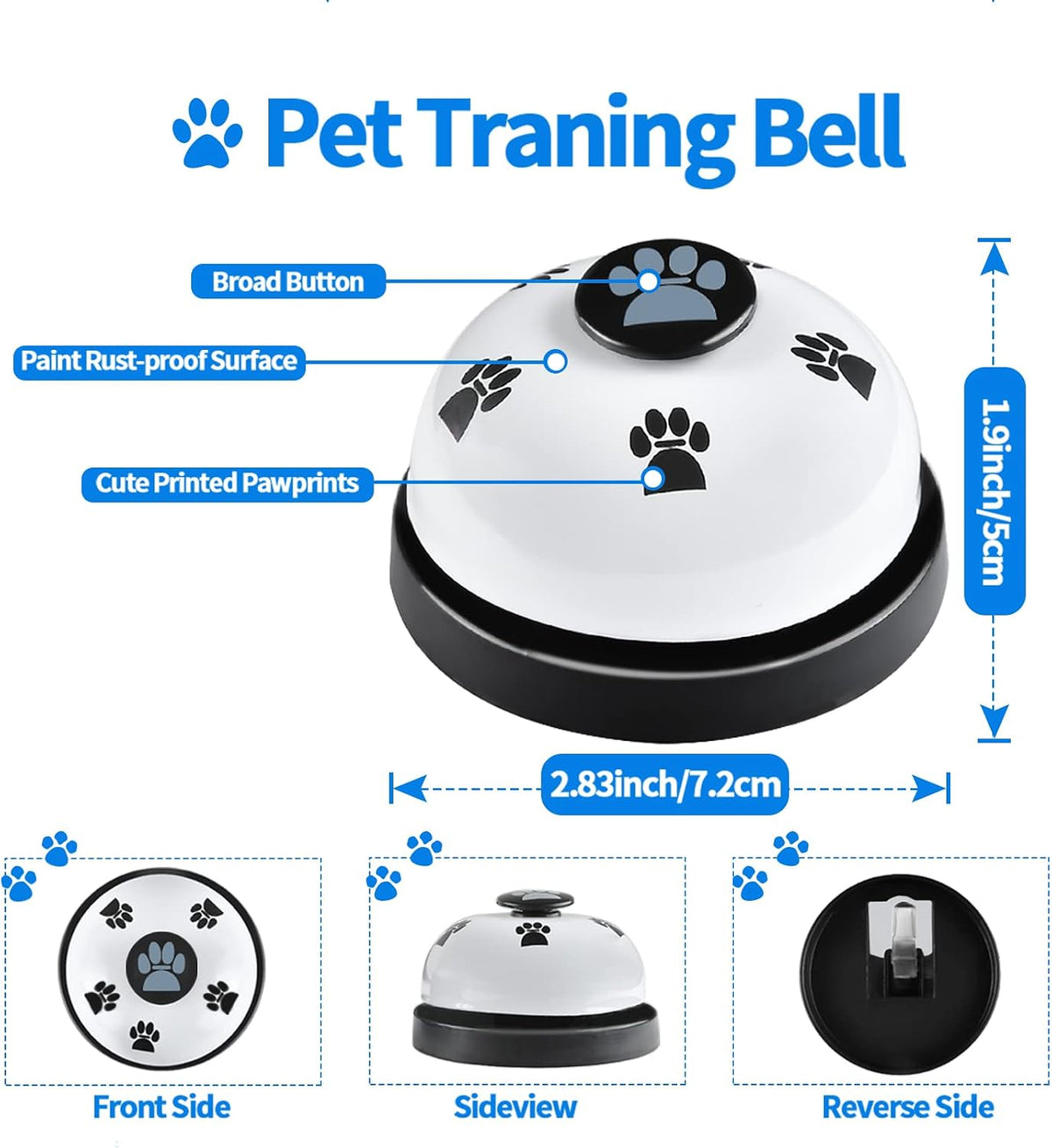 Jimejv pet training bells hanging on a door handle